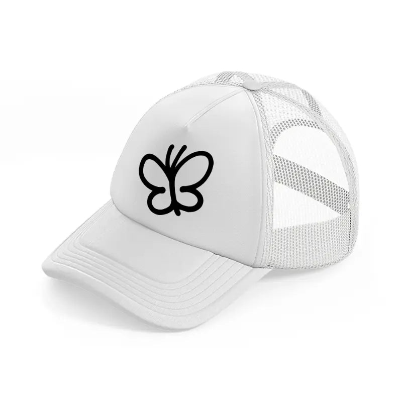 butterfly doodle-white-trucker-hat