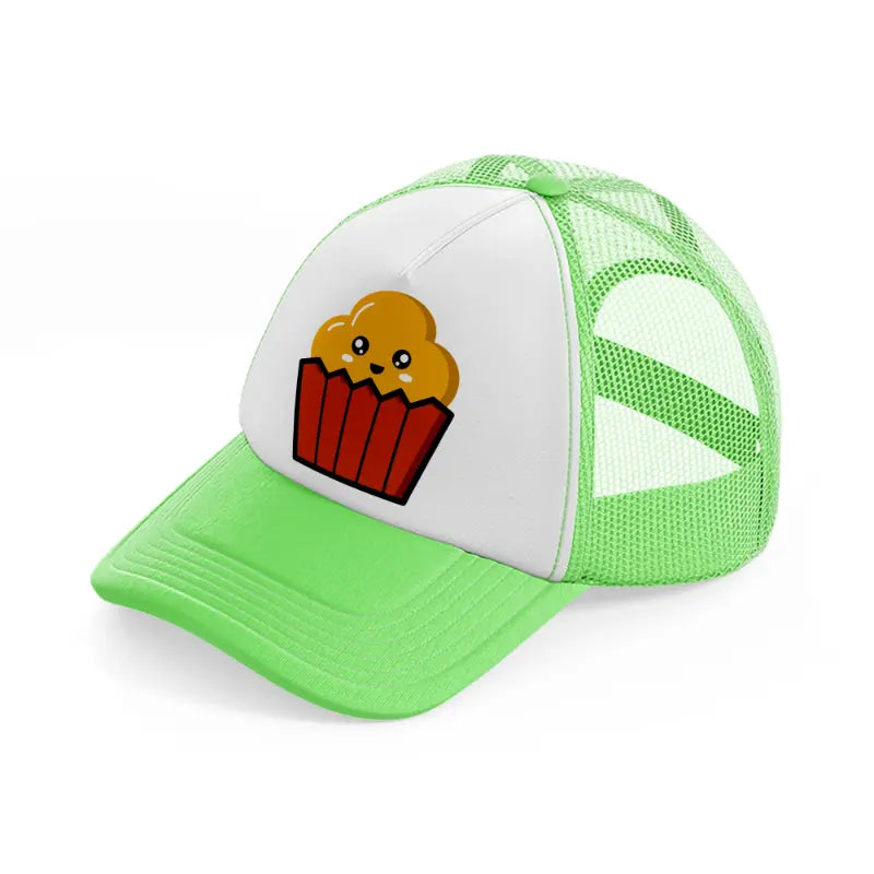 cupcake lime green trucker hat