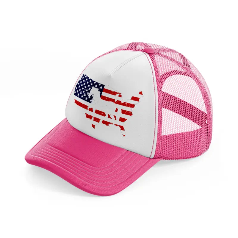 map-neon-pink-trucker-hat