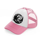 hunter rifle-pink-and-white-trucker-hat
