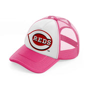 cincinnati reds-neon-pink-trucker-hat