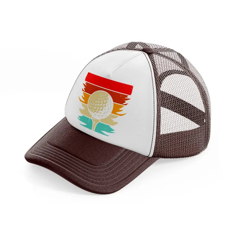 golf ball multicolor-brown-trucker-hat