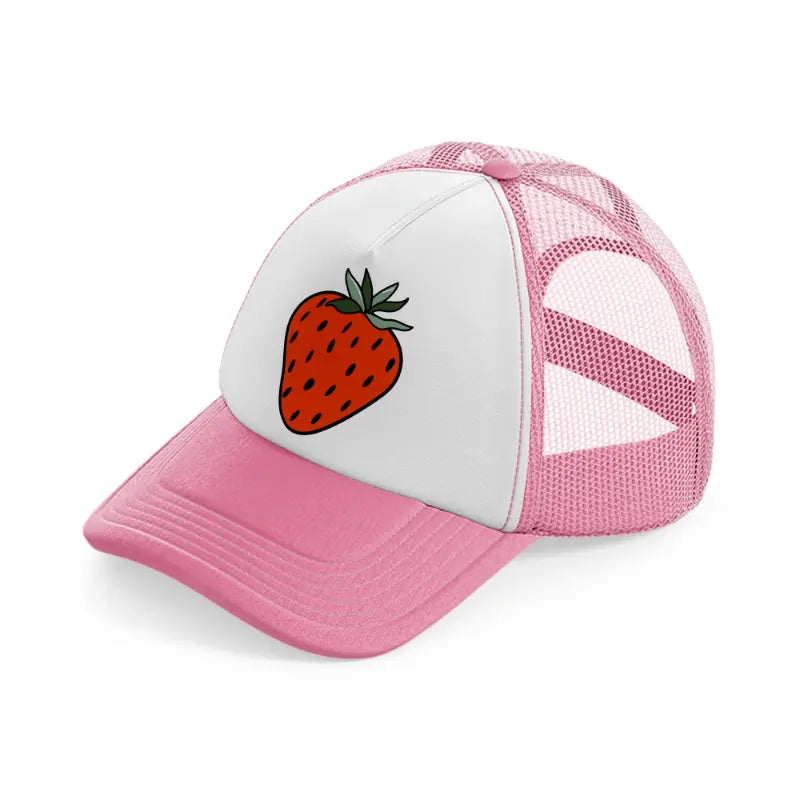 retro elements-46-pink-and-white-trucker-hat