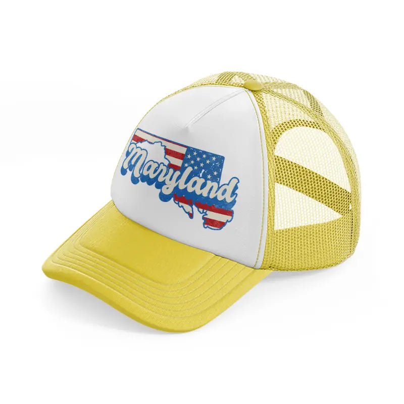 maryland flag-yellow-trucker-hat