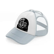 halloween ghost grey trucker hat