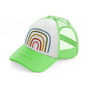 groovy shapes 06 lime green trucker hat