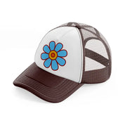 pngretroflower3-brown-trucker-hat