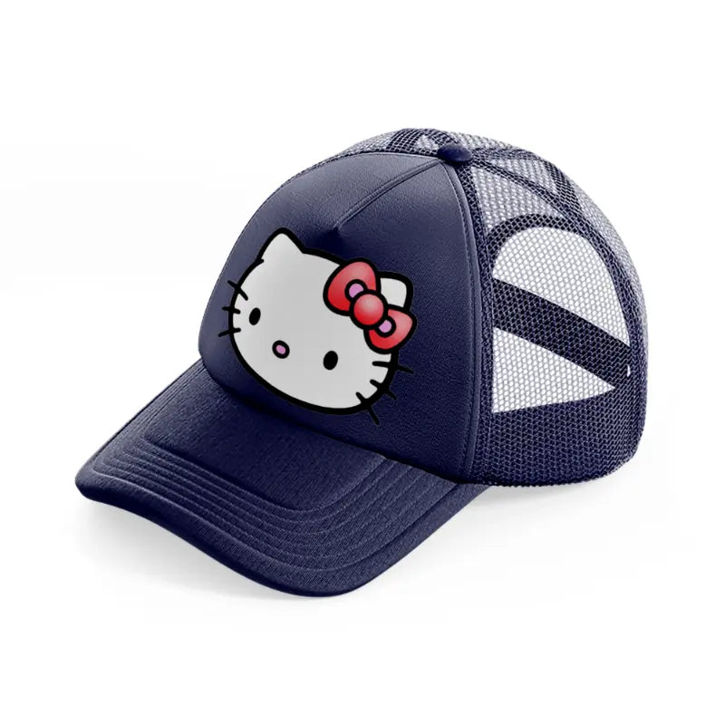 hello kitty emoji-navy-blue-trucker-hat