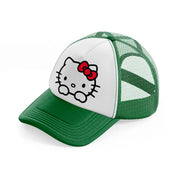 hello kitty basic-green-and-white-trucker-hat