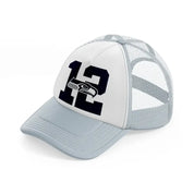 seattle seahawks 12-grey-trucker-hat