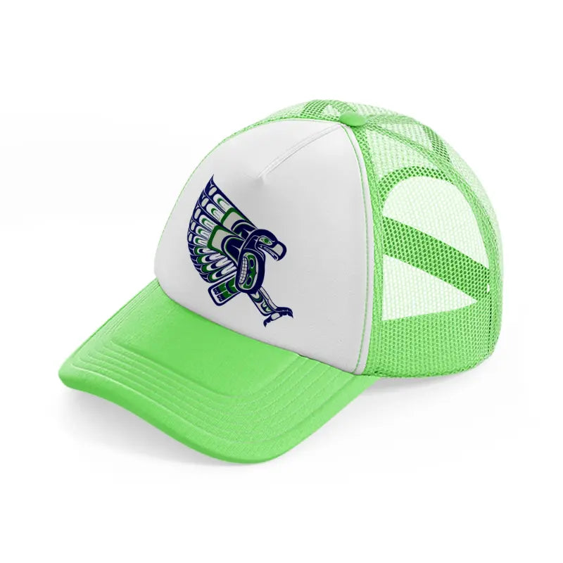 seattle seahawks vintage-lime-green-trucker-hat