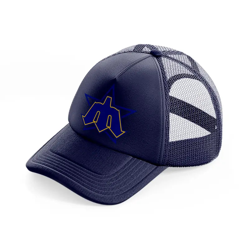 seattle mariners retro-navy-blue-trucker-hat