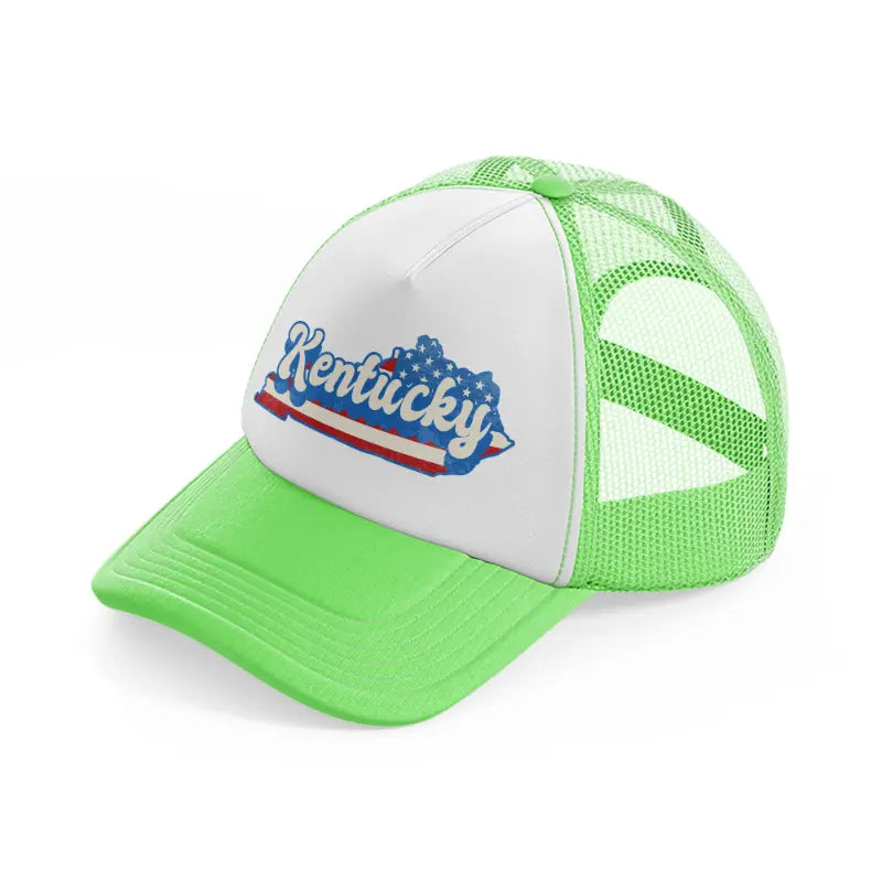 kentucky flag-lime-green-trucker-hat