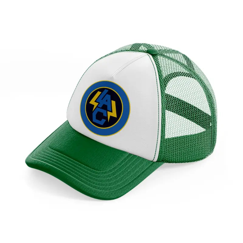 los angeles chargers circle logo-green-and-white-trucker-hat