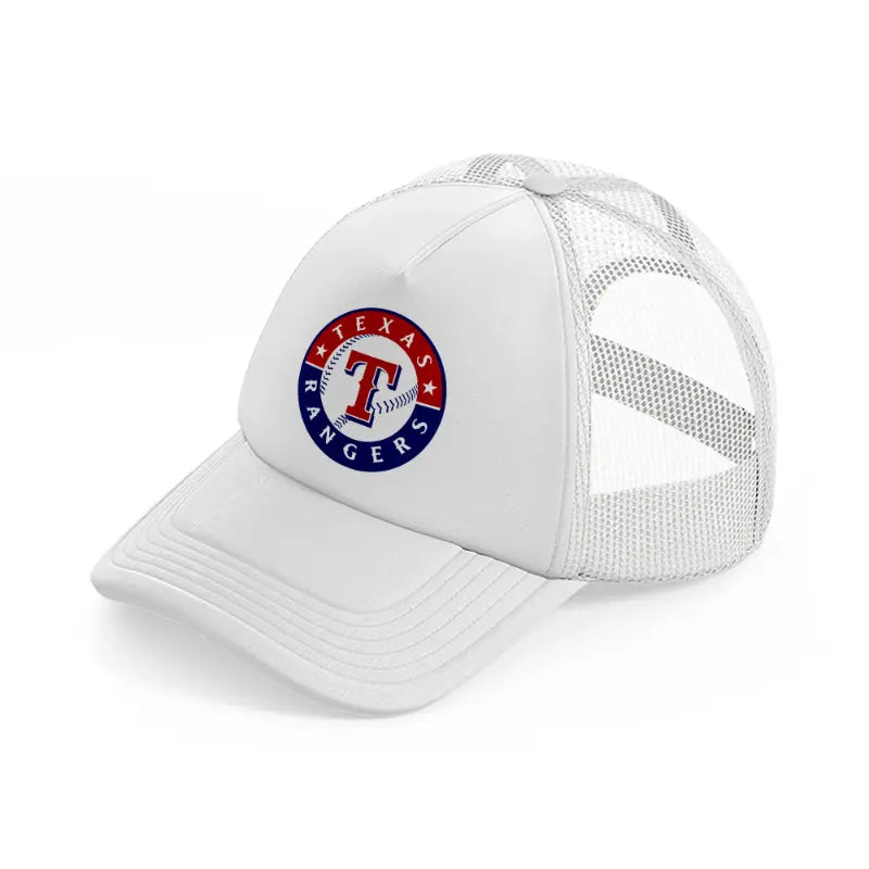 texas rangers badge-white-trucker-hat