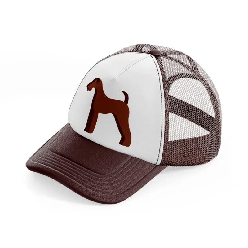001-airedale terrier-brown-trucker-hat