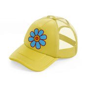 pngretroflower3-gold-trucker-hat