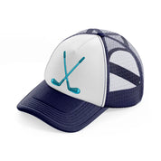 golf sticks blue-navy-blue-and-white-trucker-hat