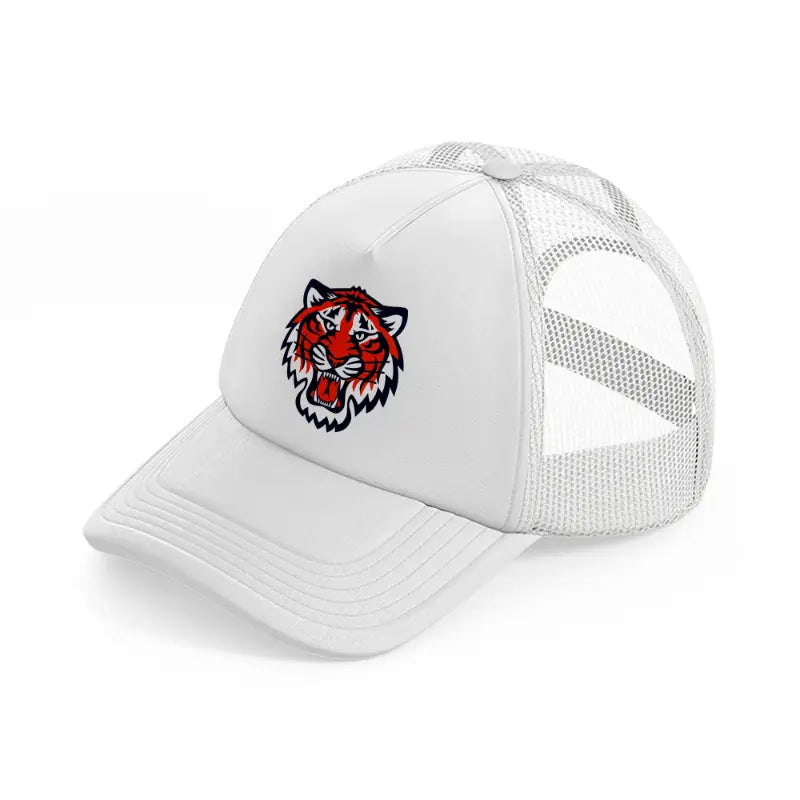 detroit tigers emblem white trucker hat