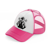the farm is part of me man-neon-pink-trucker-hat