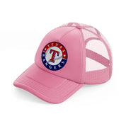 texas rangers badge-pink-trucker-hat