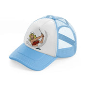 girl golfer-sky-blue-trucker-hat