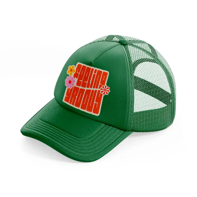 groovy-love-sentiments-gs-06-green-trucker-hat