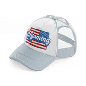 wyoming flag-grey-trucker-hat