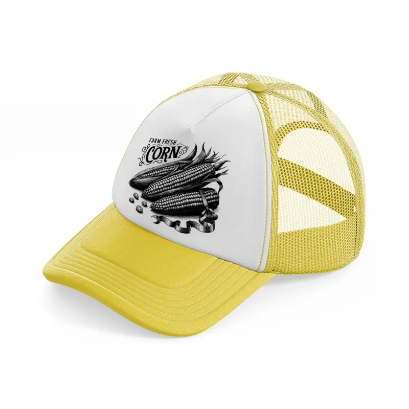 farm fresh corn yellow trucker hat