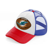 miami dolphins ball-multicolor-trucker-hat