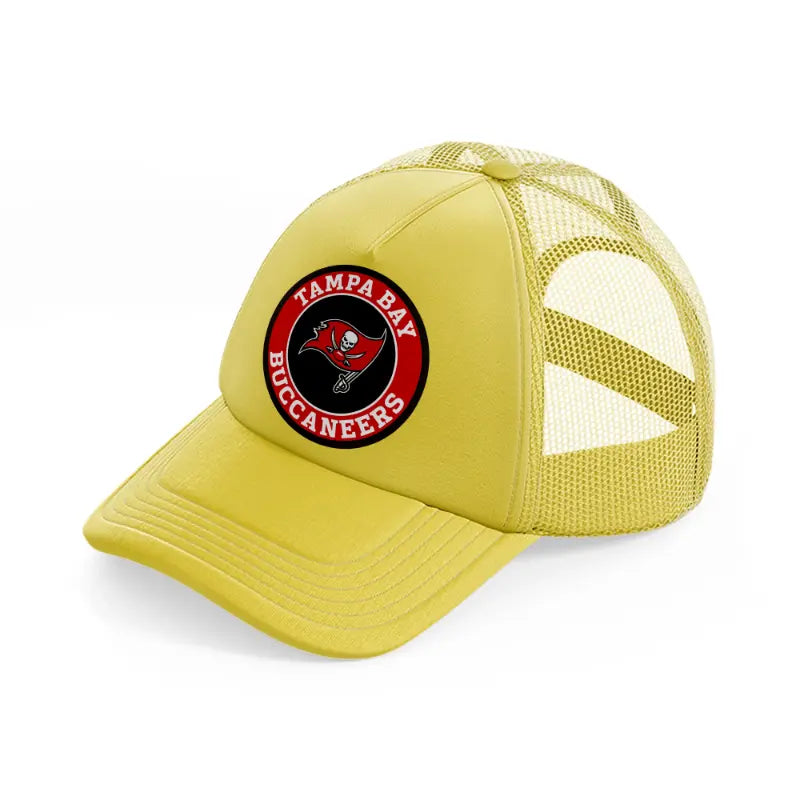 tampa bay buccaneers badge-gold-trucker-hat