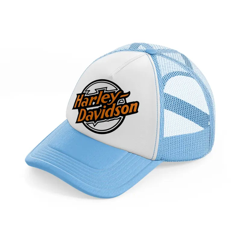 harley-davidson retro-sky-blue-trucker-hat