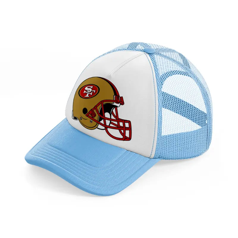 49ers helmet-sky-blue-trucker-hat