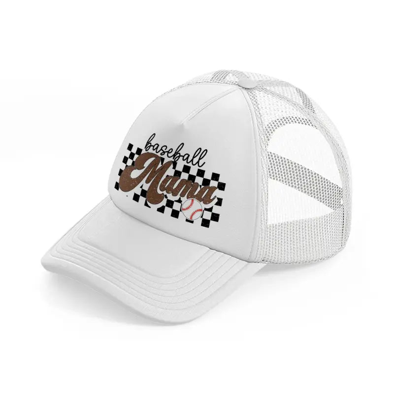 baseball mama-white-trucker-hat