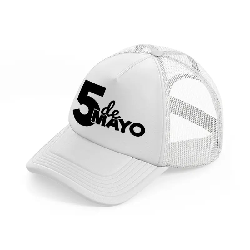 5 de mayo-white-trucker-hat