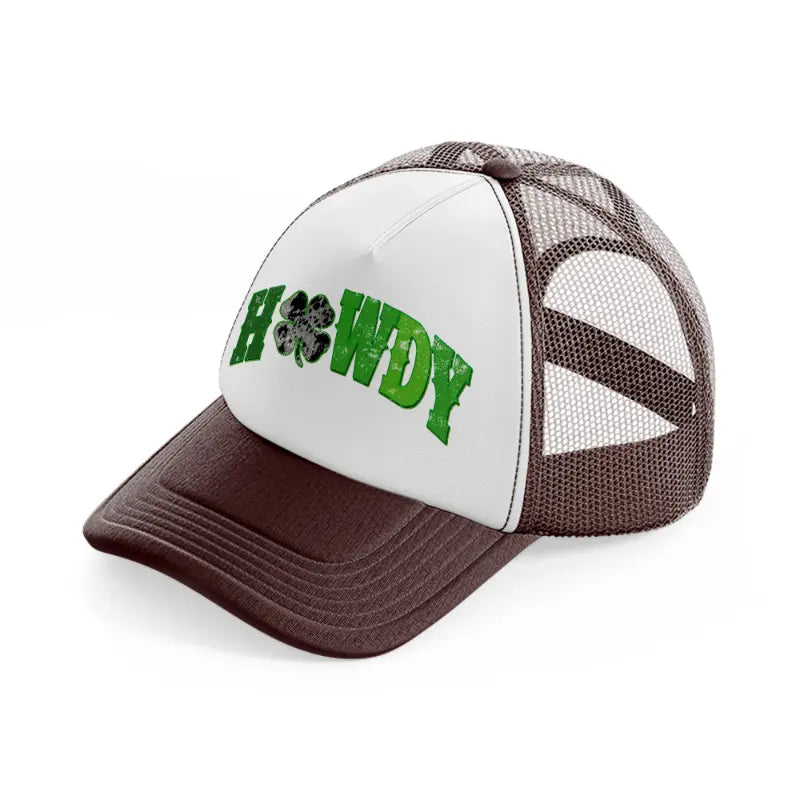 howdy clover-brown-trucker-hat