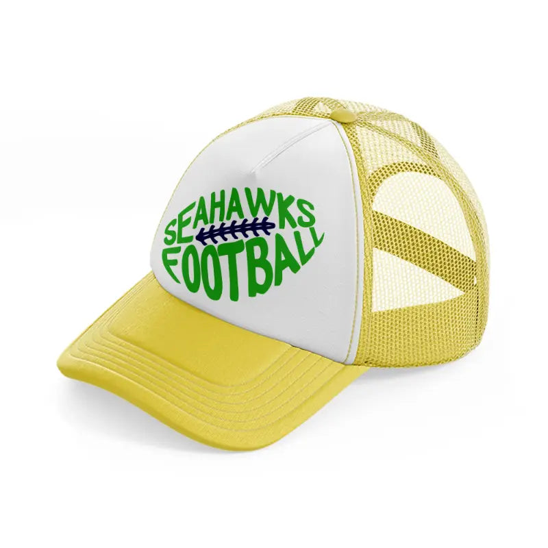 seahawks football-yellow-trucker-hat