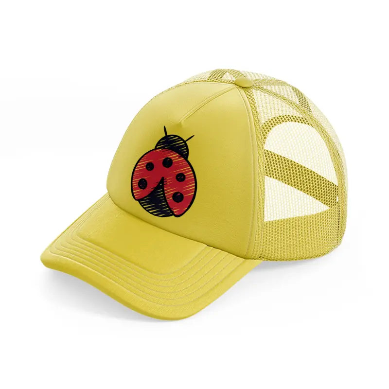 ladybug-gold-trucker-hat