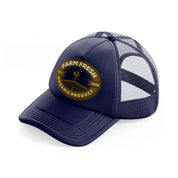 farm fresh organic product-navy-blue-trucker-hat