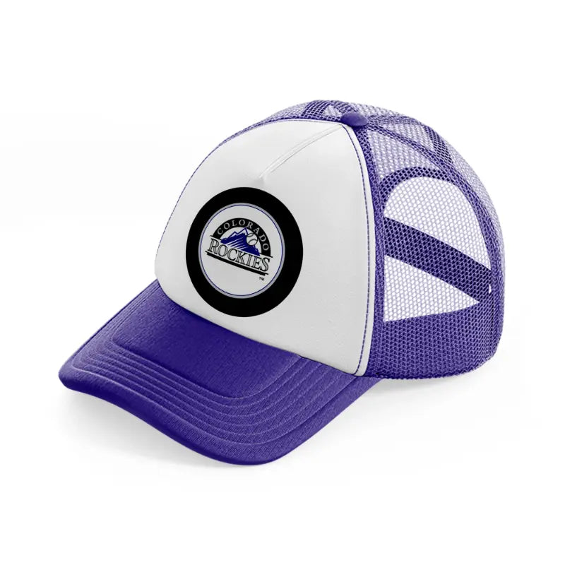 colorado rockies black badge-purple-trucker-hat