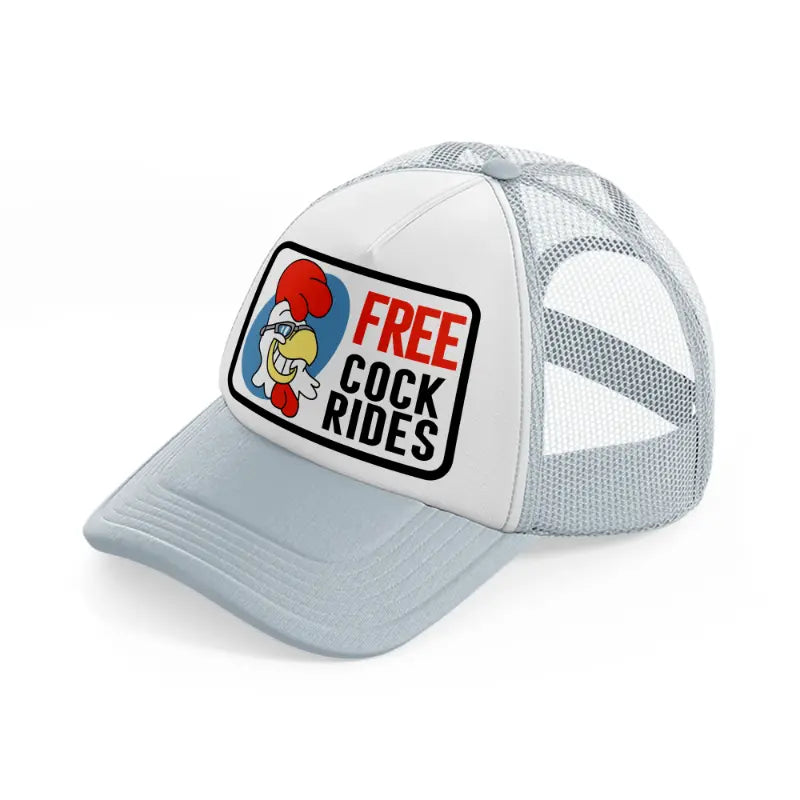 Free Cock Rides grey Trucker Hat