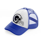 los angeles rams helmet-blue-and-white-trucker-hat