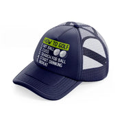 how to golf green-navy-blue-trucker-hat