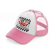 i put the ho in holiday-pink-and-white-trucker-hat