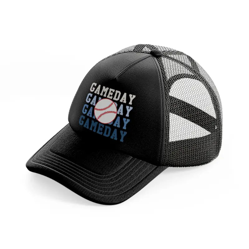 gameday black trucker hat