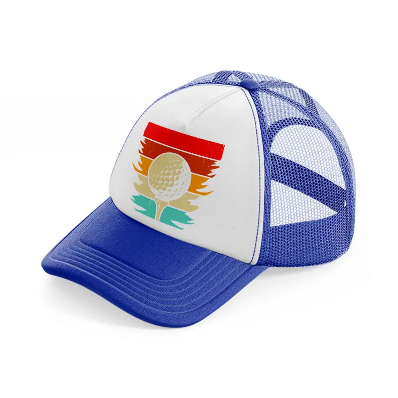 golf ball multicolor-blue-and-white-trucker-hat