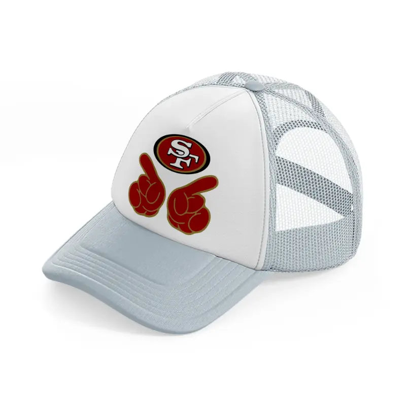 49ers supporter-grey-trucker-hat