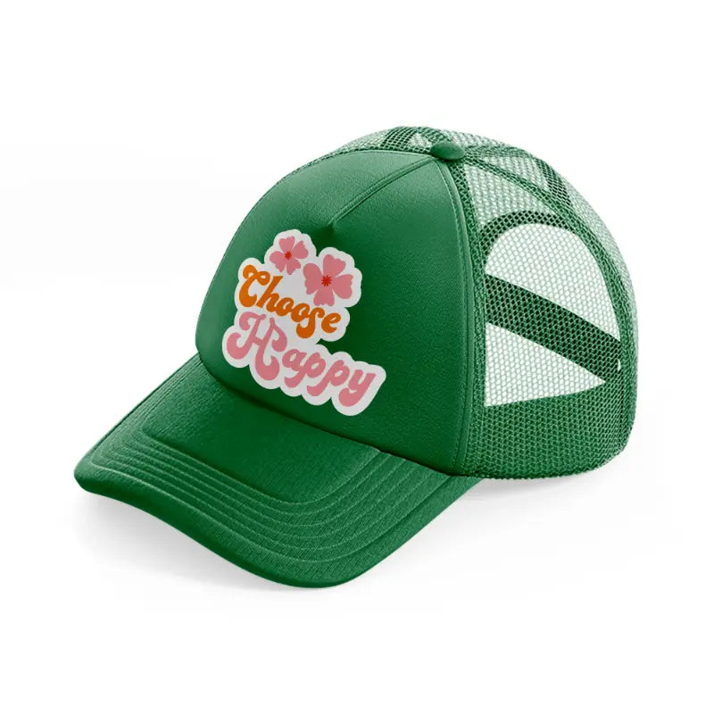 retro positive stickers (13) green trucker hat