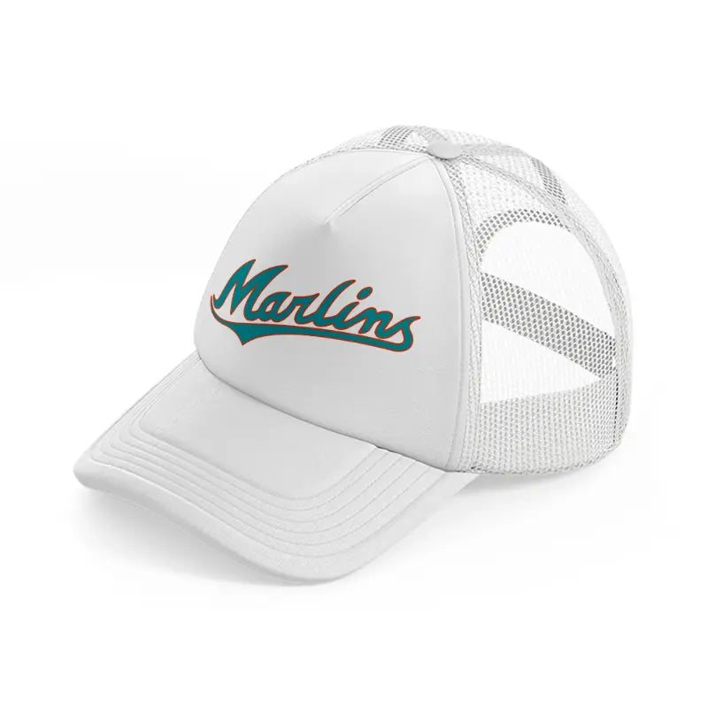 miami marlins white trucker hat