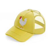 049 rooster gold trucker hat